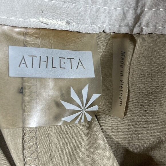 Athleta Womens Khaki A-Line Skirt Size 4 Cotton Blend Mid-Rise - Picture 7 of 11
